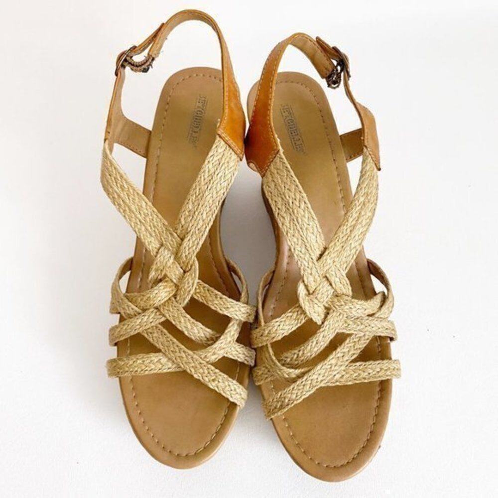 Seychelles - Natural Nude Dogwood Cork Wedge Woven Fibre Sandal Size 11 - Picture 6 of 9